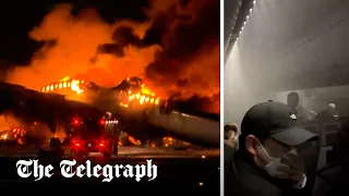 Japan Airlines fire: Passenger jet bursts into flames in Tokyo