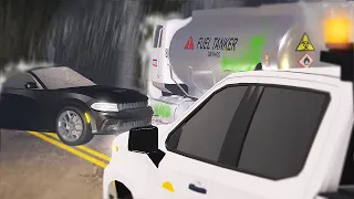 Tunnel COLLAPSES onto CHEMICAL TRANSPORT! - Liberty County Roblox