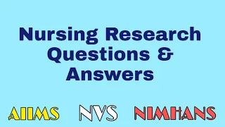 Nursing Research Questions & Answers || #thenurse