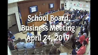 School Board Business Meeting (4-24-19)