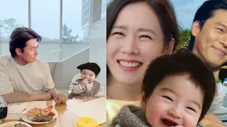 OMG! BABY ALKONG IS VERY CUTE! Hyun Bin and Son YeJin shared Adorable Video of baby alkong