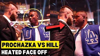 Jiri Prochazka Vs Jamahal Hill Face Off At UFC 285 "GETS HEATED"