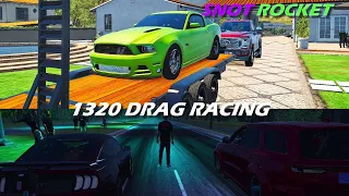 (PC) GTA FiveM:1320 DRAG RACING! Top10 List Racing| Racing My 1000Hp Twin Turbo 2013 Mustang GT 5.0