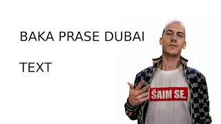 BAKAPRASE DUBAI - TEXT