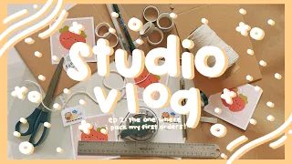 🌻  studio vlog ep. 2 | packing my first order! aesthetic packaging, freebies, & snail mail stickers!