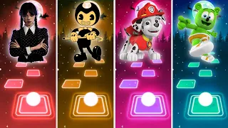 Wednesday Addams x Bendy x Paw Patrol x Gummy Bear - Tiles Hop Edm Rush