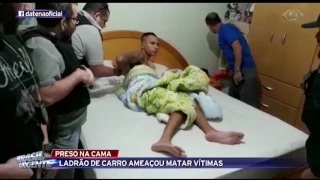 PRESO NA CAMA LADRÃO QUE AMEAÇOU VÍTIMAS EM SANTO ANDRÉ | BRASIL URGENTE