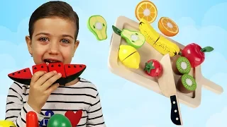 Emily teaches the names of fruits and vegetables Video for kids