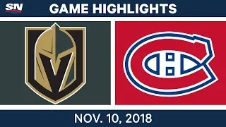 NHL Highlights | Golden Knights vs. Canadiens – Nov. 10, 2018