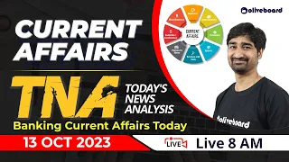 13 Oct 2023 | Banking Current Affairs | Current Affairs 2023 | Current Affairs For Bank Exams