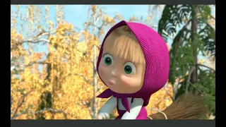 Masha and the bear with magic broom