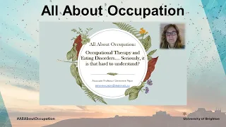 All About Occupation: Occupational Therapy and Eating Disorders….