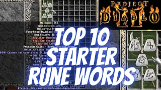 Project Diablo 2 (PD2) Top 10 Starter Rune Words - Season 2 -