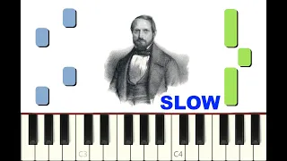 SLOW piano tutorial "BEYER N°8 : THE FLEA WALTZ" classic for beginners, with free sheet music (pdf)