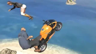 GTA 5 Crazy & Deadly Motorcycle Crashes/Jumps vol.4 - GTA V Ragdolls Compilation (Euphoria physics)