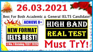 IELTS Listening Actual Test 2021 With Answers | 26-03-2021 | IDP & BC Exam