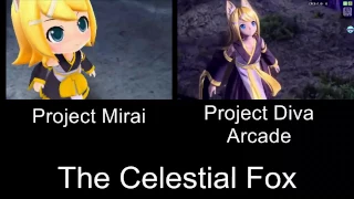 Project Mirai Deluxe The Celestial Fox PV Comparison 3DS Arcade