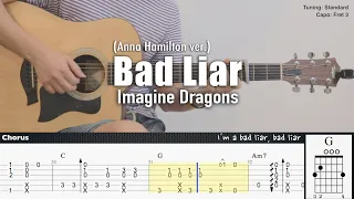 Bad Liar (Anna Hamilton ver.) - Imagine Dragons | Fingerstyle Guitar | TAB + Chords + Lyrics