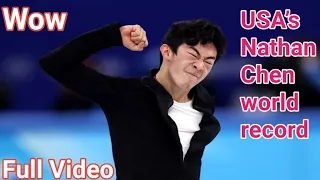 USA Figure Skater Nathan Chen sets world record || Beijing Olympics | short program | Men's singles