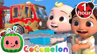 Fire Truck Wash Song with JJ | CoComelon Nursery Rhymes & Kids Songs
