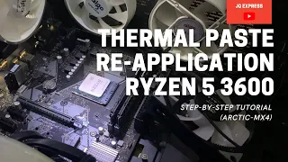 HOW TO RENEW CPU THERMAL PASTE (STEP BY STEP) TUTORIAL - RYZEN 5 3600