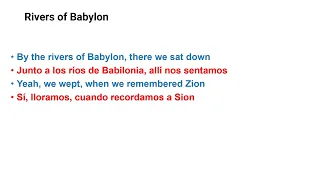 Rivers of Babylon lyrics English/Spanish