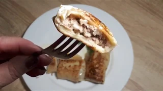 БЛИНЧИКИ С МЯСОМ И БЕЛЫМИ ГРИБАМИ- ЦЕНТРАЛЬНОЕ БЛЮДО