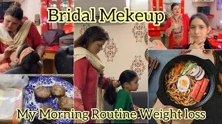 My Routine For Weight loss | Parlour main client ka makeover | vlog with tamken