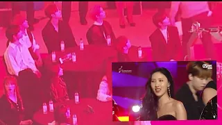 Stray Kids reaction to Mamamoo Hwasa “Twit“ Performance