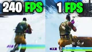 This is what playing in 240 FPS feels like - Fortnite Frame rate Comparison 60 vs 144 vs 240 FPS/hz