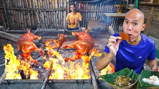 Indonesian Street Food in Bali Indonesia - BABI GULING WHOLE ROASTED PIG + CRISPY PORK BELLY IN BALI