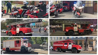 FIRE TRUCK responding compilation (sirens) *wail*, *yelp*