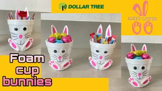 Foam cup bunnies for Easter snack bar