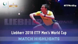 Hugo Calderano vs Emmanuel Lebesson I 2018 ITTF Men's World Cup Highlights (Group)