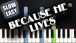 Because He Lives | SLOW EASY PIANO TUTORIAL + SHEET MUSIC by Betacustic