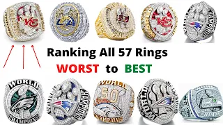 Ranking All 57 Super Bowl Rings WORST to BEST!