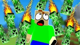 10,000 CREEPERS FELL FROM THE SKY IN MINECRAFT!