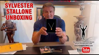 Sylvester Stallone Unboxing the Rocky Balboa Boxing Glove Charm From the Sly Stallone Shop