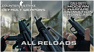 Counter-Strike: Source | Default Weapons with MW19/MW22 Reload Animations Showcase [1080p 60FPS]