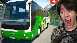 VIAJEI PARA SUIÇA COM UM ONIBUS BRASILEIRO!! (Fernbus Simulator)