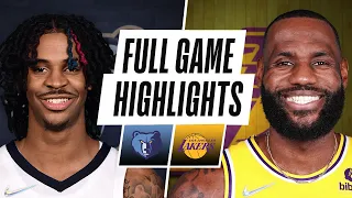 Memphis Grizzlies vs Los Angeles Lakers - Full Game Highlights - October 24, 2021 NBA Season