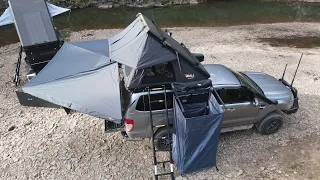 First trip with our new Bull Proof rooftop tent, awning & ensuite! Thompson Victoria