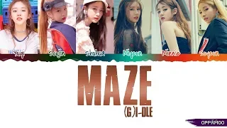 (G)I-DLE ((여자)아이들) - 'MAZE'  Lyrics (Color Coded Han-Rom)