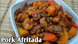 How to make Easy Pork Afritada by mhelchoice Madiskarteng Nanay