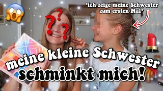 meine kleine Schwester SCHMINKT mich!😳 *ich zeige sie zum ersten mal*💗 | kathie