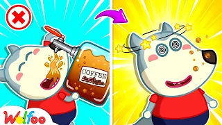 Stop, Wolfoo! Don't Drink Coffee! - Wolfoo Learns Kids Healthy Habits 🤩 Wolfoo Kids Cartoon