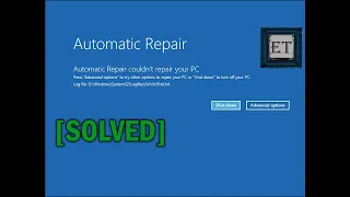 How to Fix Automatic Repair Loop in Windows 10 - Startup Repair Couldn’t Repair Your PC