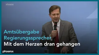 Amtsübergabe von Regierungssprecher Steffen Seibert an Steffen Hebestreit