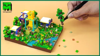 Making a Tiny Minecraft Legend - Paradise Land - Clay ASMR