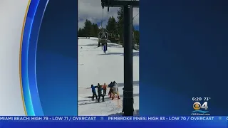 Caught On Camera: Risky Ski Lift Rescue